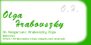 olga hrabovszky business card